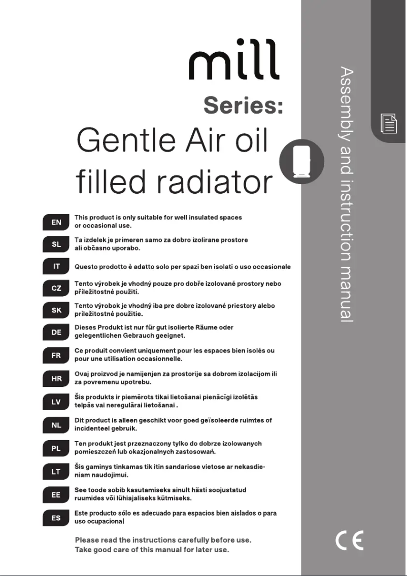 Page 1 de la notice Manuel utilisateur Mill AB-H1000MEC