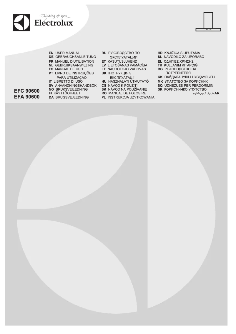 Page n°1 - Manuel utilisateur Electrolux EFA90600X