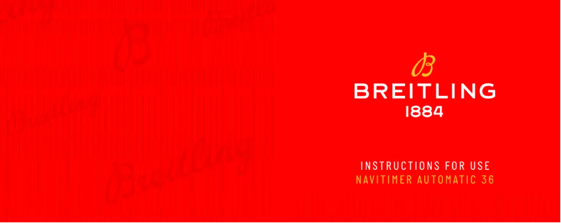 Image de la première page du manuel de l'appareil Navitimer Automatic 36