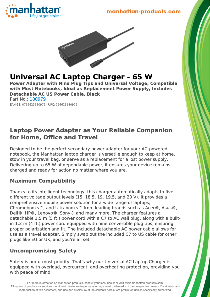 Image de la première page du manuel de l'appareil 180979