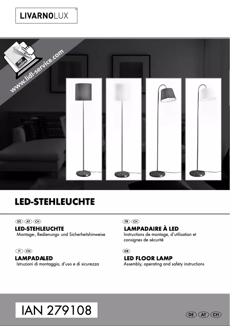 Page 1 de la notice Manuel utilisateur Livarno Lux IAN 279108