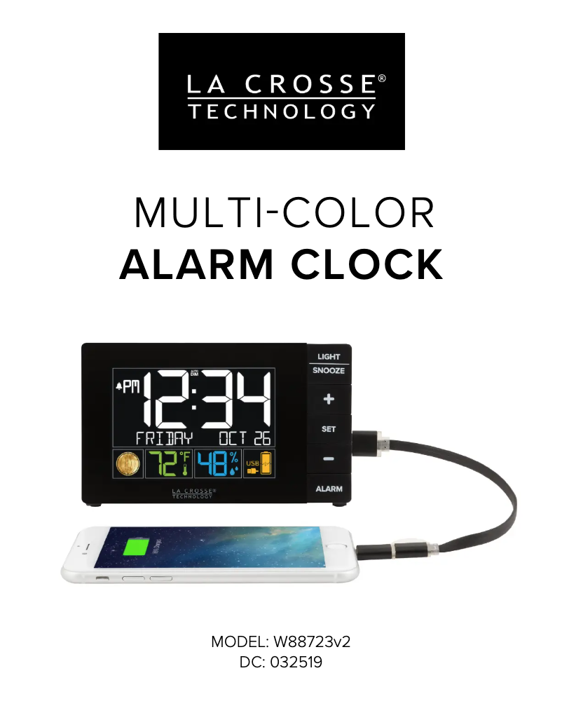Page 1 de la notice Manuel utilisateur La Crosse Technology W88723V2