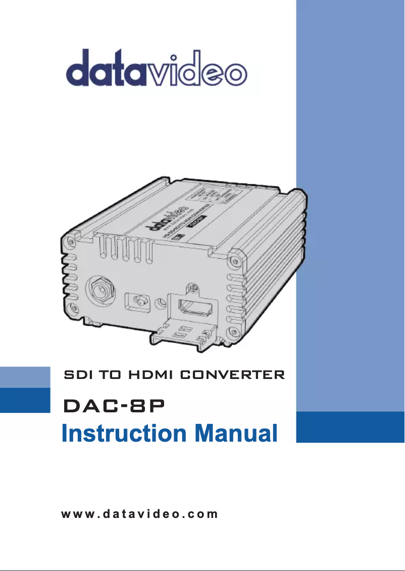 Image de la première page du manuel de l'appareil DAC-8P