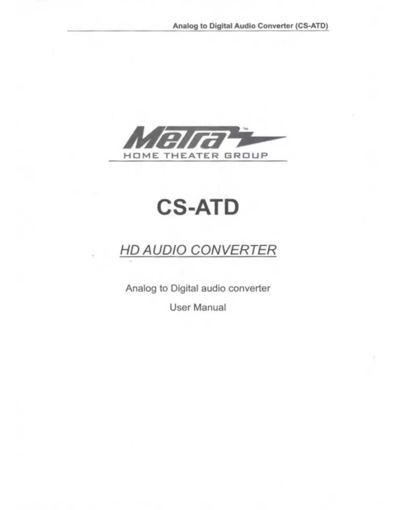 Page 1 de la notice Manuel utilisateur Metra CS-ATD