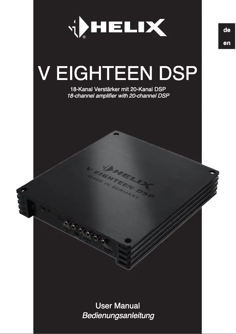 Page n°1 - Manuel utilisateur Helix V EIGHTEEN DSP