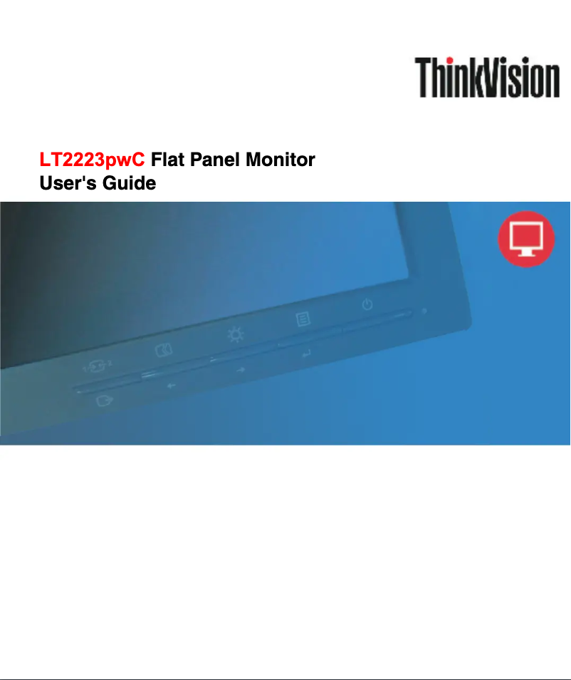 Page n°1 - Manuel utilisateur Lenovo ThinkVision LT2223p