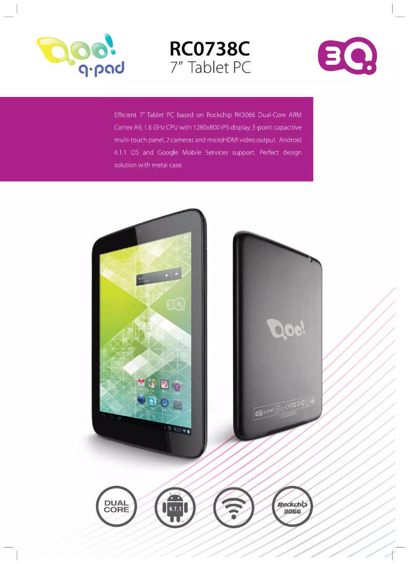 Image de la première page du manuel de l'appareil Q-pad RC0738C