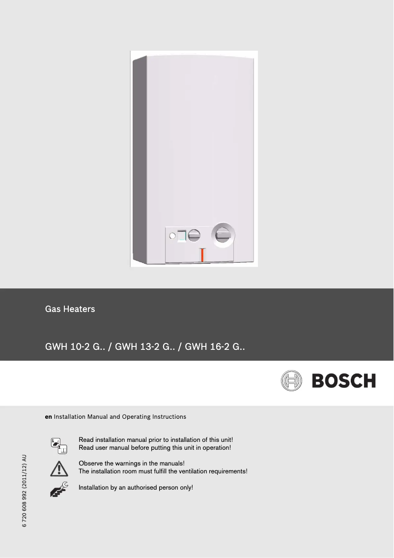 Page n°1 - Manuel utilisateur Bosch Internal Compact Ci10