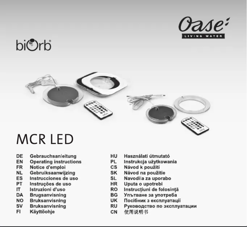 Page 1 de la notice Manuel utilisateur Oase biOrb TUBE 15