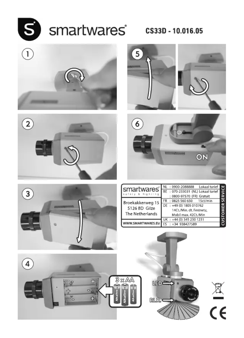 Page 1 de la notice Manuel utilisateur Smartwares CS33D