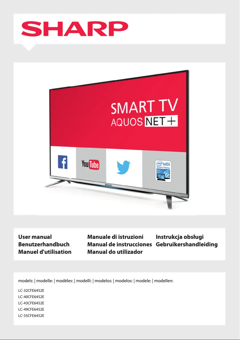 Page 1 de la notice Manuel utilisateur Sharp LC-55CFE6452E