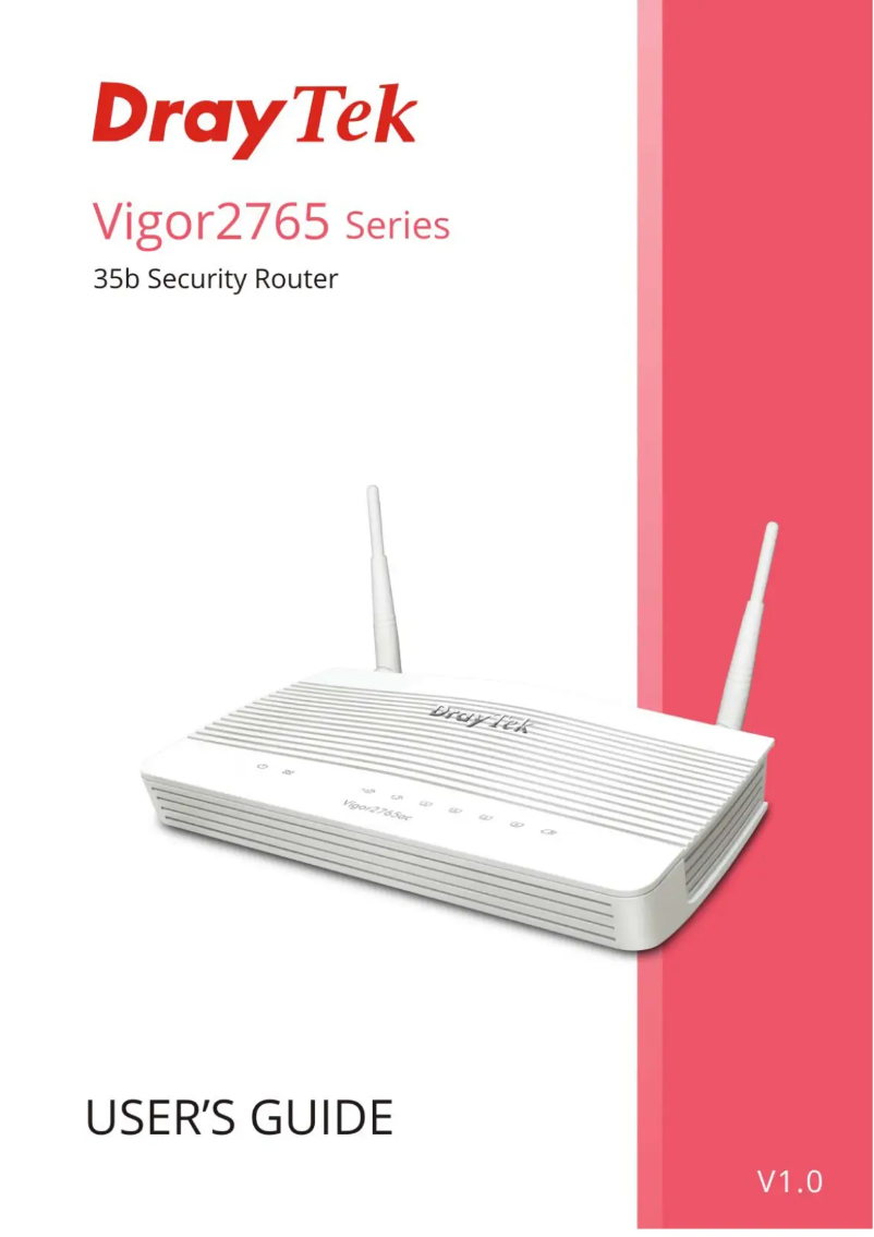 Image de la première page du manuel de l'appareil Vigor 2766ac-K