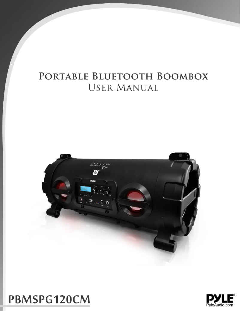 Page 1 de la notice Manuel utilisateur Pyle PBMSPG130BK