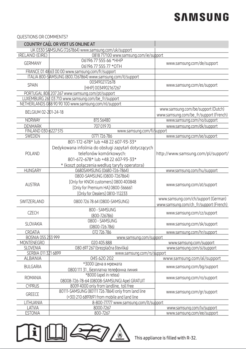 Page 1 de la notice Manuel utilisateur Samsung AR12NXWSQWKNEE