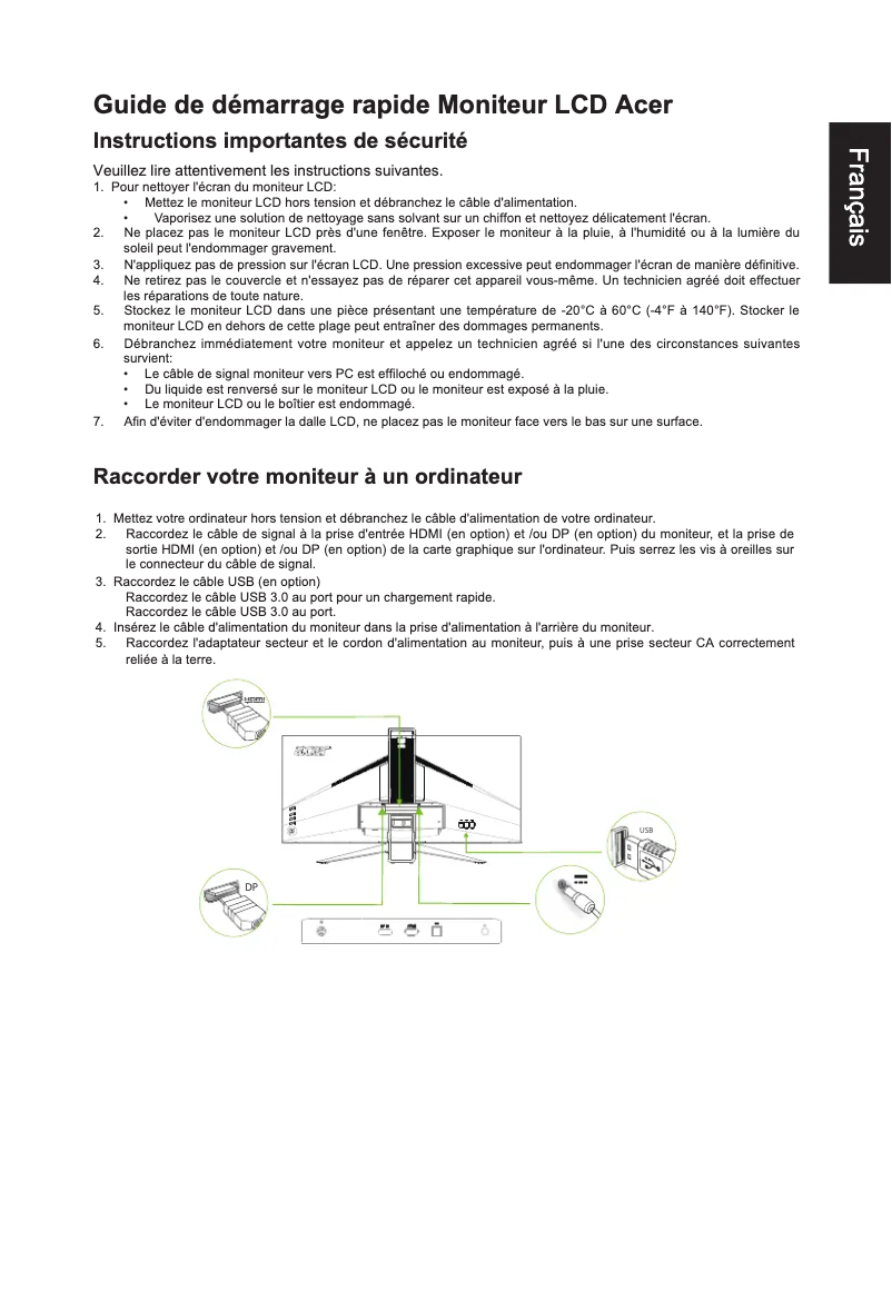 Image de la première page du manuel de l'appareil Predator X34P