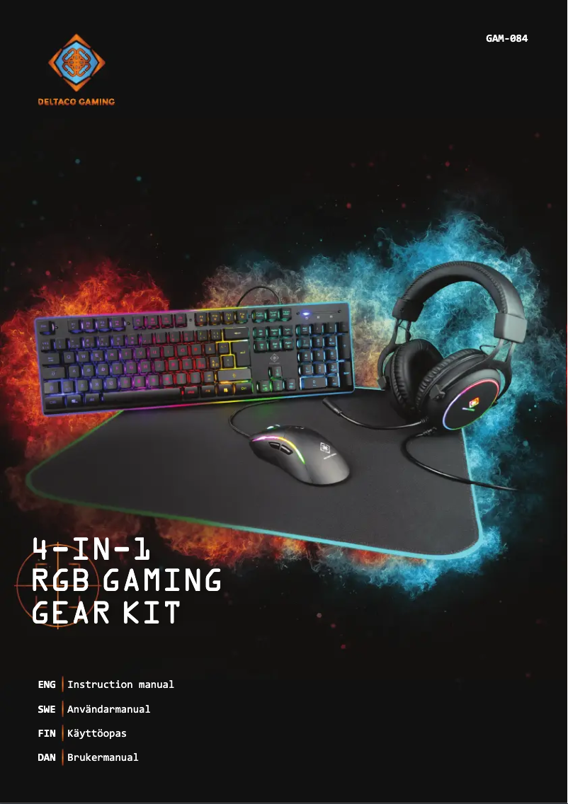 Page 1 de la notice Manuel utilisateur Deltaco GAM-084