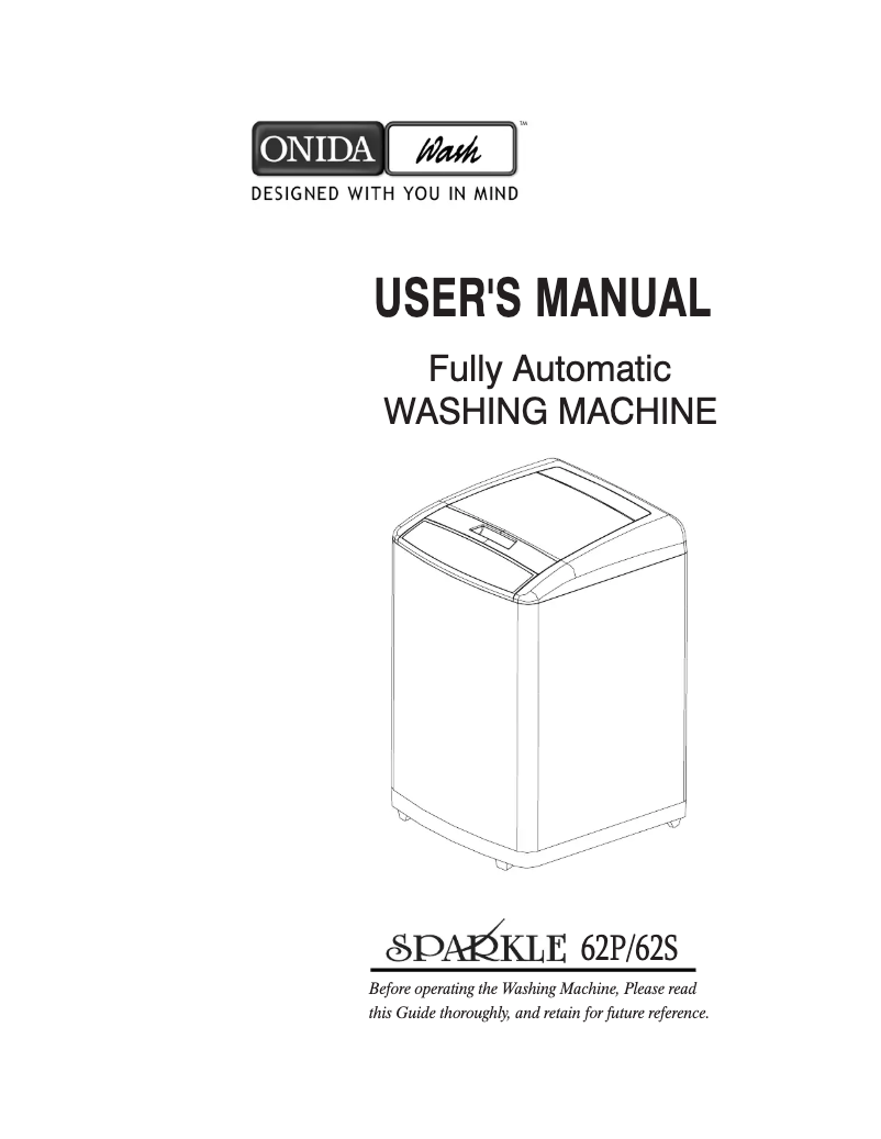Page 1 de la notice Manuel utilisateur Onida Sparkle 62S