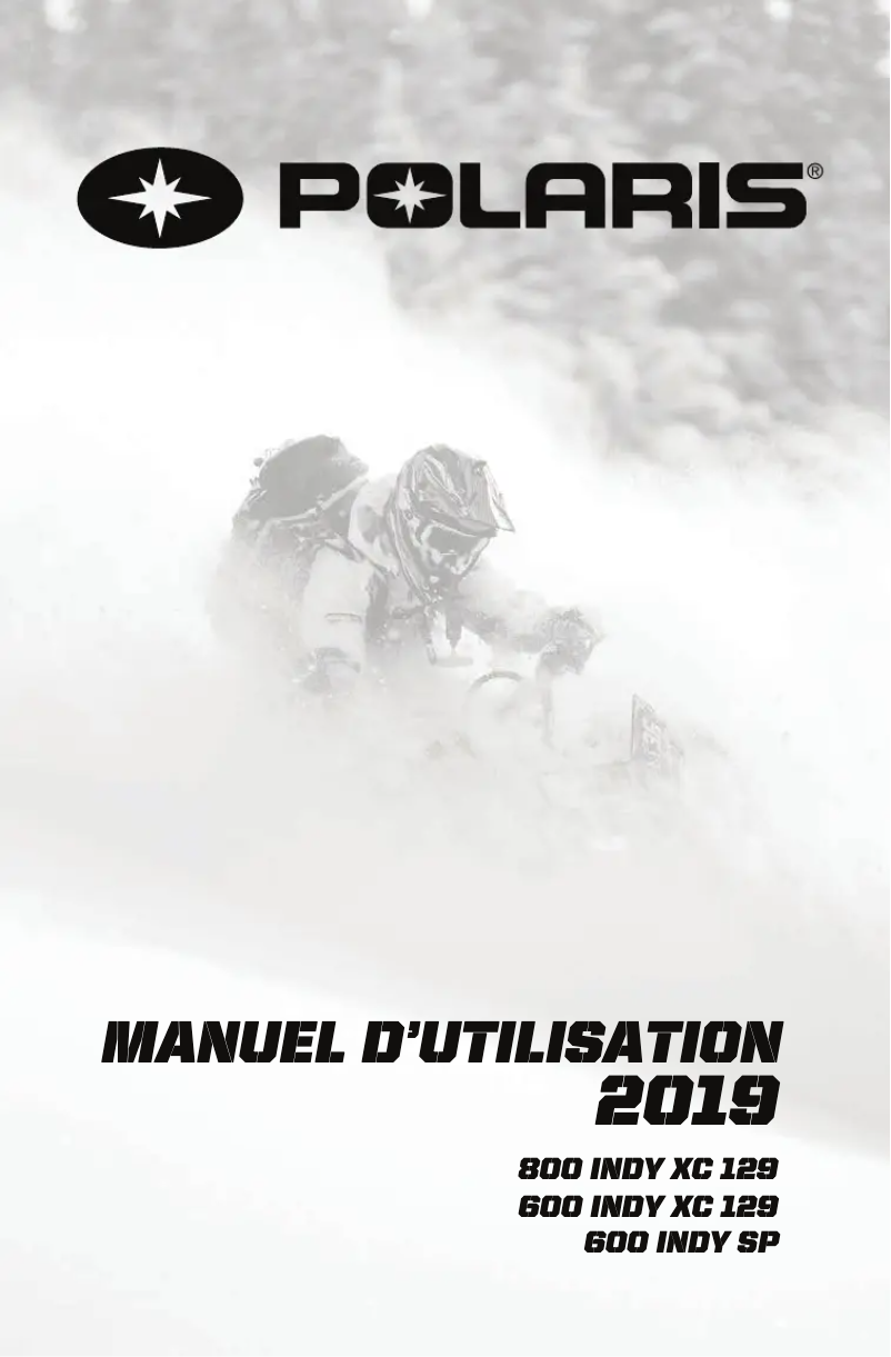 Page 1 de la notice Manuel utilisateur Polaris 600 Indy XC 129 (2019)