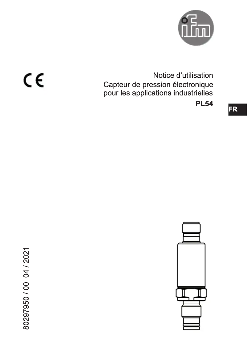 Page 1 de la notice Manuel utilisateur IFM PL5412