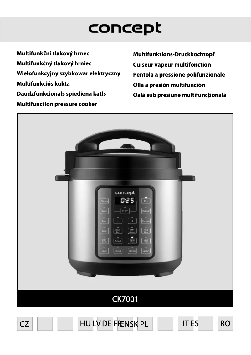 Image de la première page du manuel de l'appareil CK7001