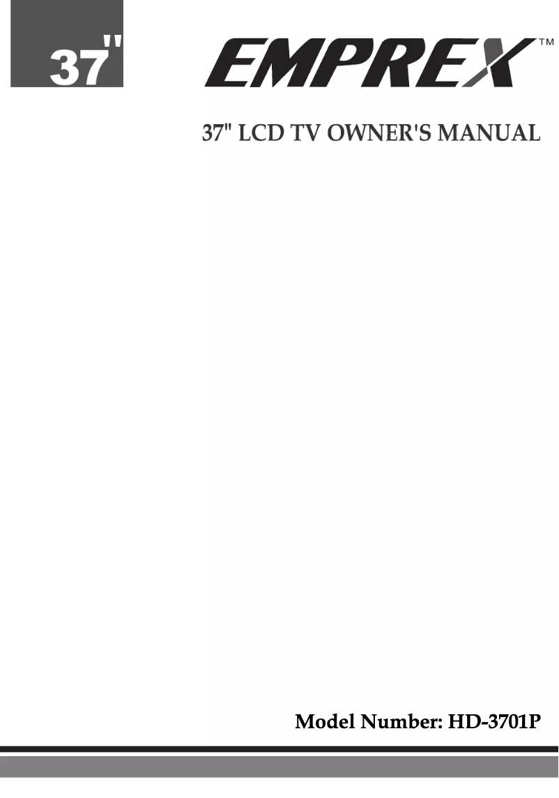 Image de la première page du manuel de l'appareil HD-3701P