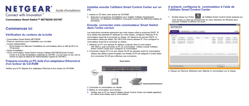 Page n°1 - Guide d'installation Netgear ProSafe GS748Tv4
