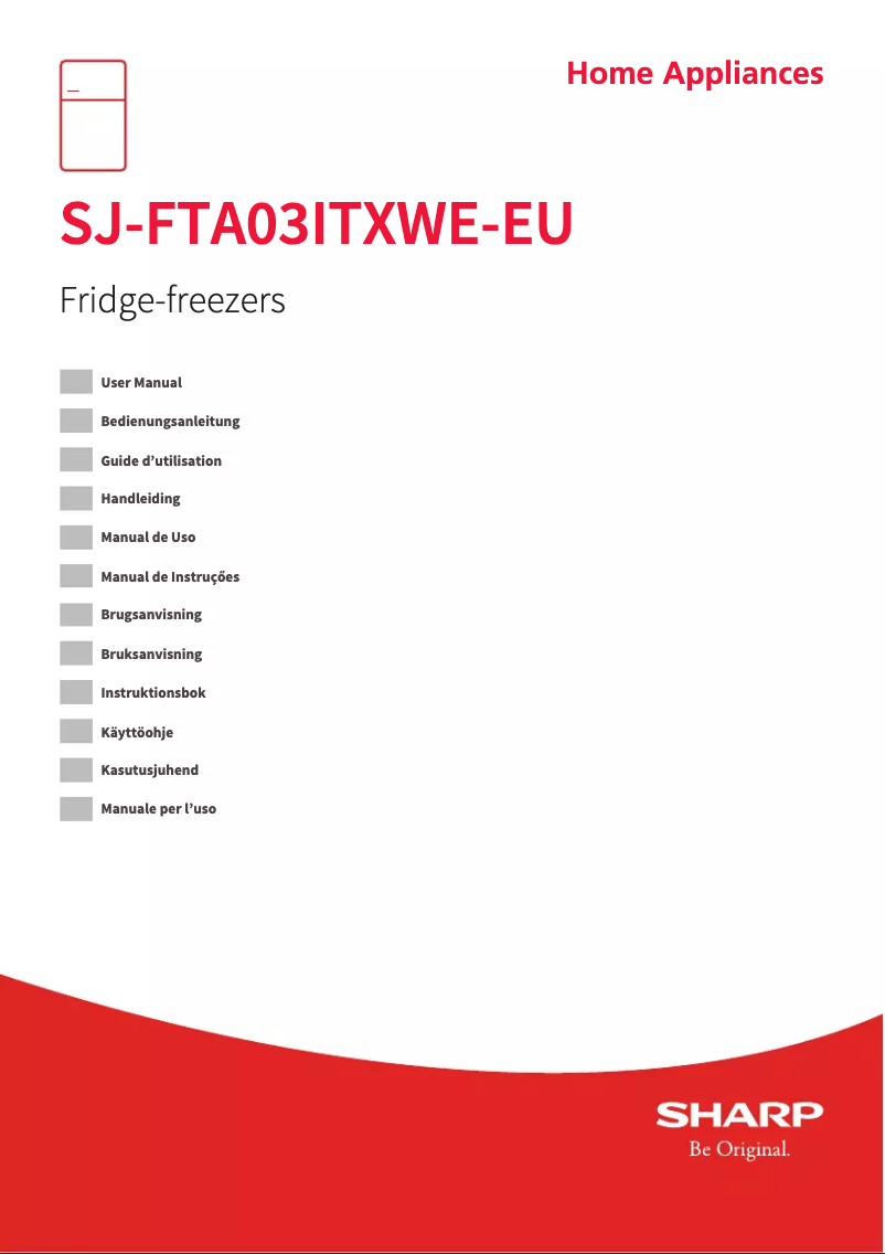 Page 1 de la notice Manuel utilisateur Sharp SJ-FTA03ITXWE-EU