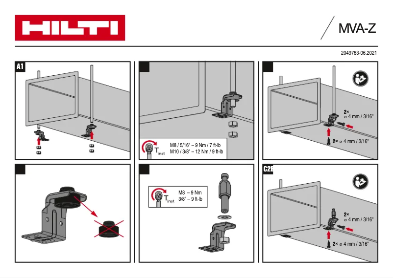 Page n°1 - Manuel utilisateur Hilti MVA-Z