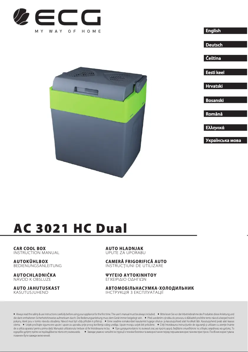 Página 1 del manual Manual de usuario ECG AC 3021 HC Dual