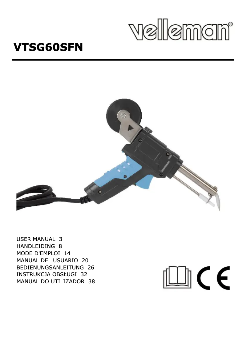 Page 1 de la notice Manuel utilisateur Velleman VTSG60SFN