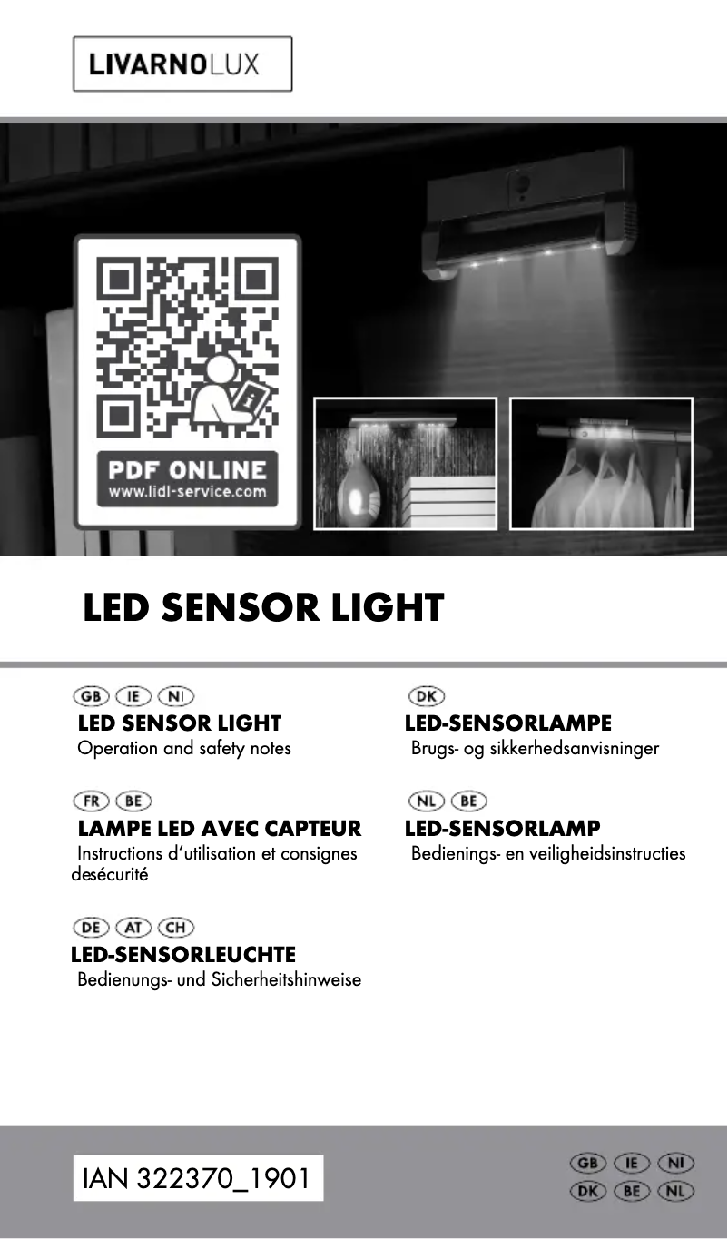 First page image of the manual for IAN 322370