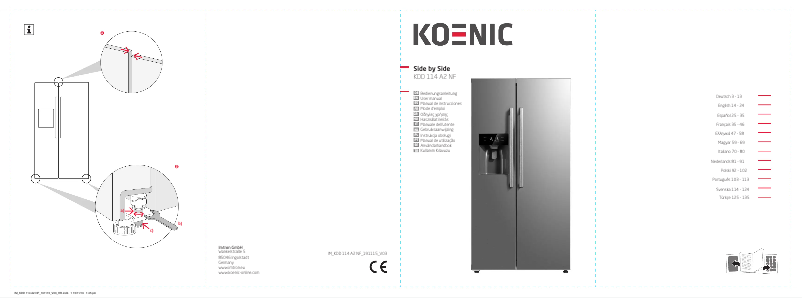 Imagen de la primera página del manual del dispositivo KDD 114 A2 NF