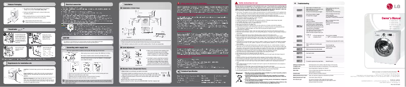 Page n°1 - Manuel utilisateur LG F1403TDS6