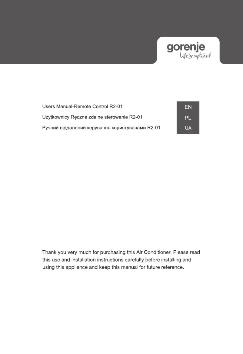 Page 1 de la notice Manuel utilisateur Gorenje REA70IN KC