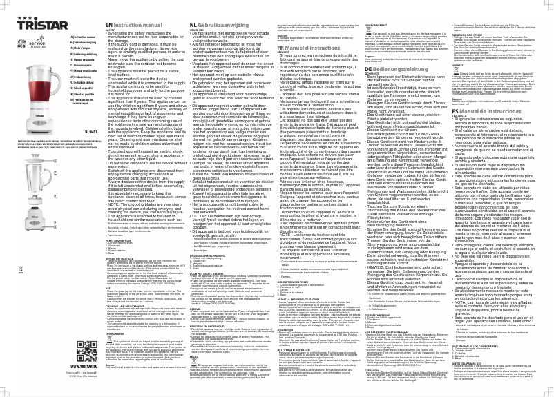 Image de la première page du manuel de l'appareil BL-4431