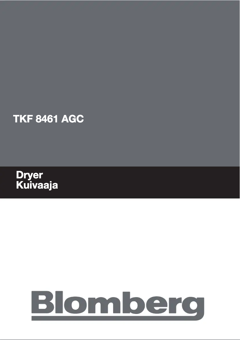 Page n°1 - Manuel utilisateur Blomberg TKF 8461 AGC