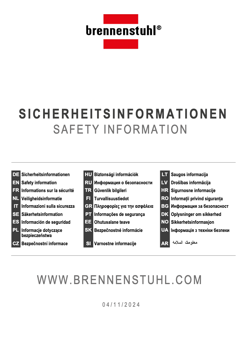 Page 1 de la notice Manuel utilisateur Brennenstuhl BDZ 44 DE 3655