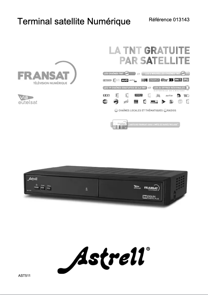 Page 1 de la notice Manuel utilisateur Astrell AST511 013143