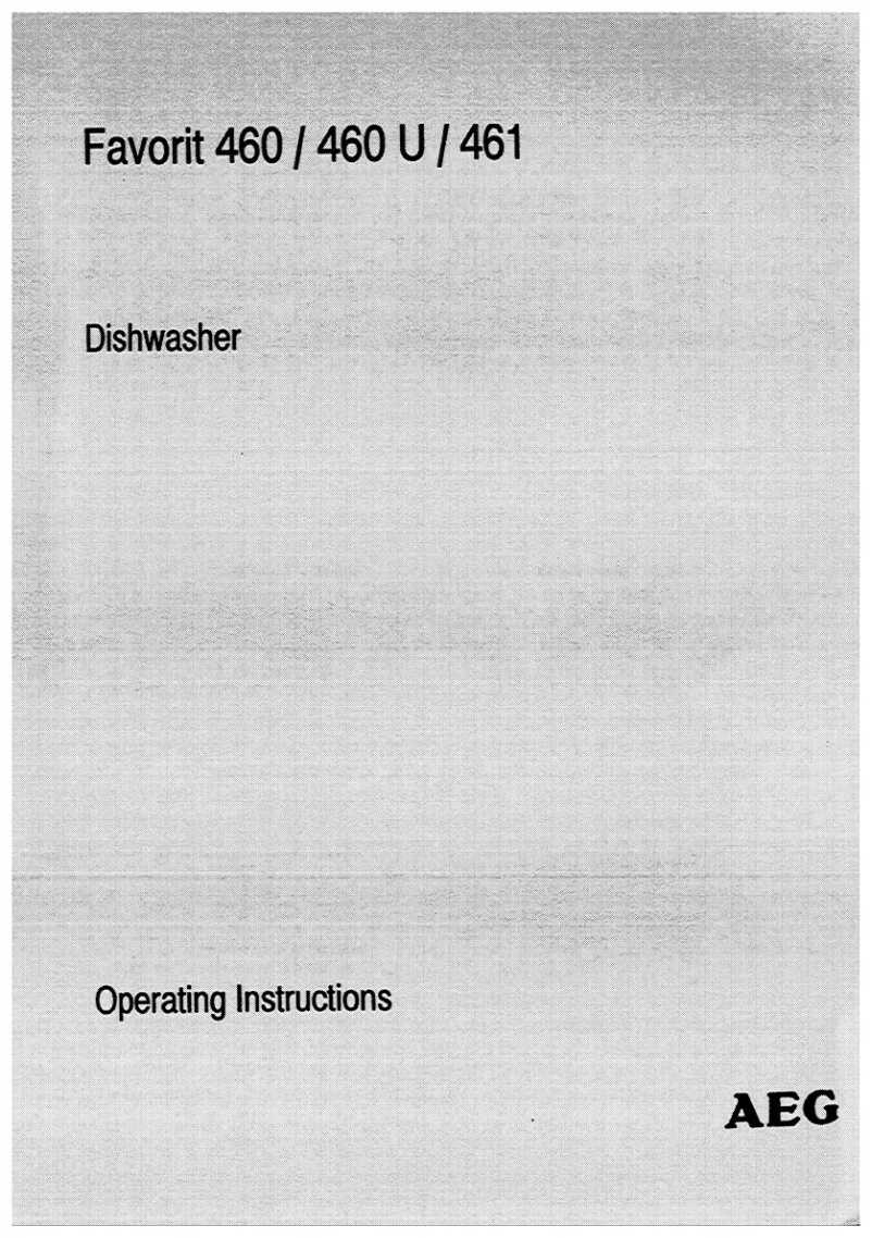 Image de la première page du manuel de l'appareil Favorit 460 U