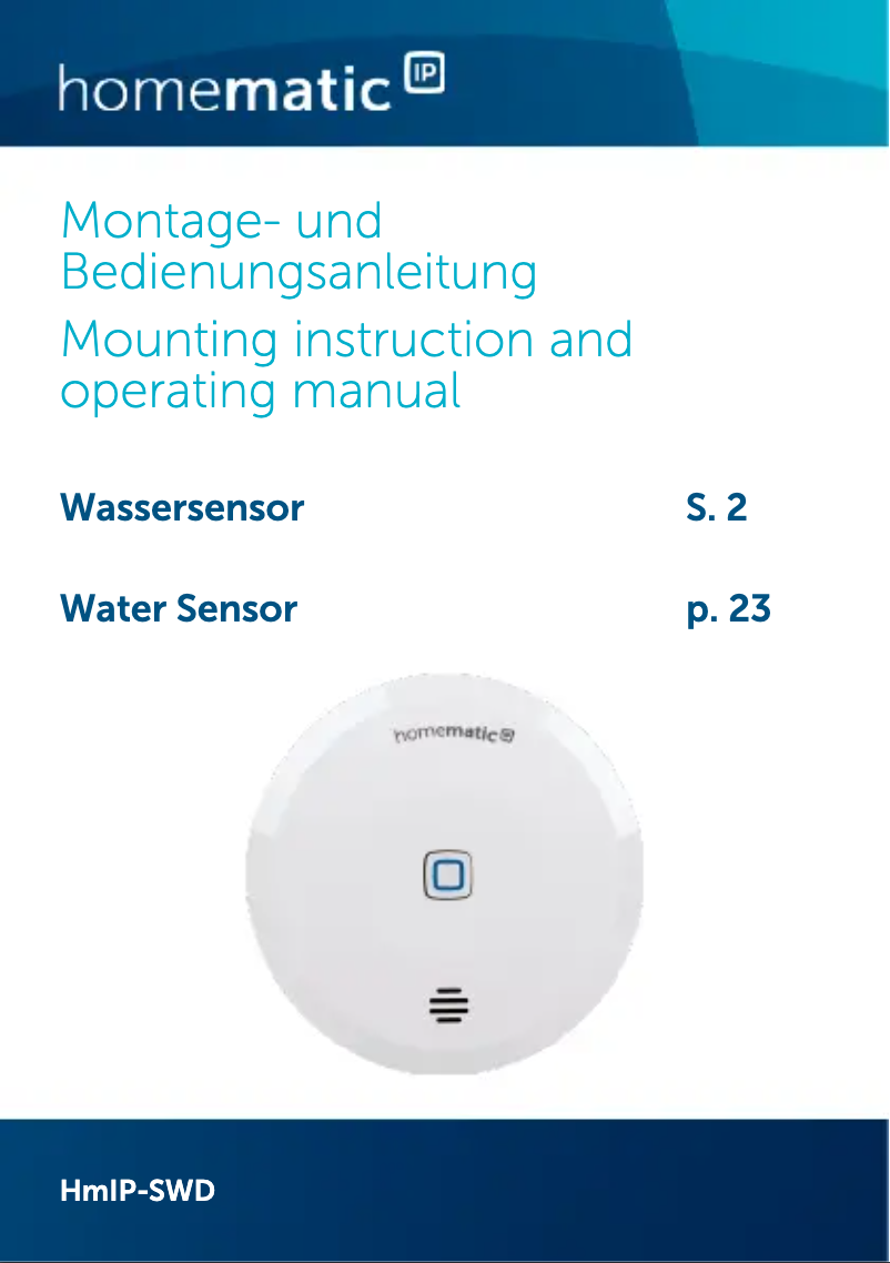 Page 1 de la notice Manuel utilisateur eQ-3 HmIP-SWD