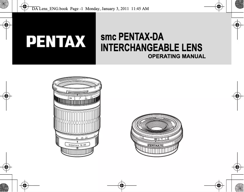 Página 1 del manual Manual de usuario Pentax 55mm f/1.4