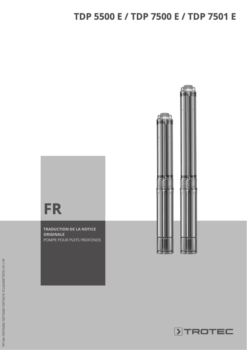 Image de la première page du manuel de l'appareil TDP 5500 E