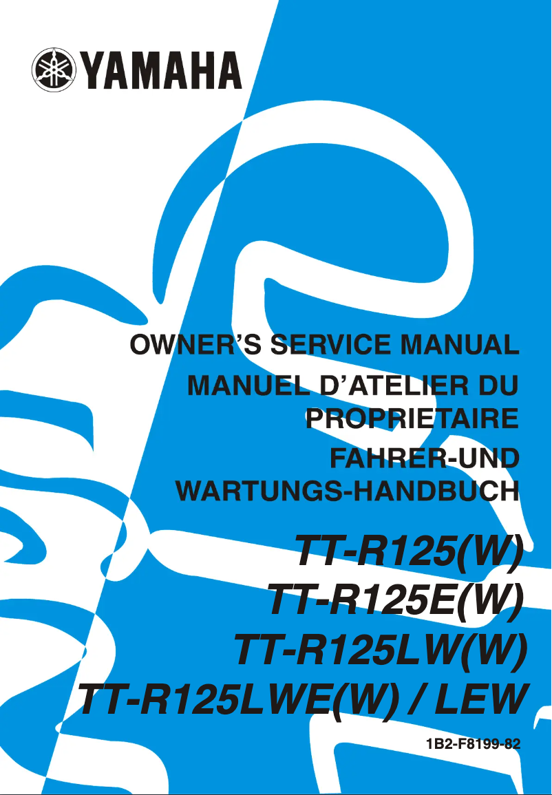 Image de la première page du manuel de l'appareil TT-R125LEW (2006)