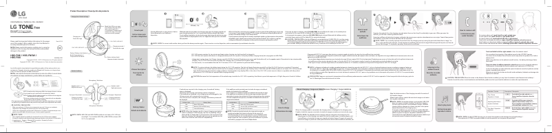 Page 1 de la notice Manuel utilisateur LG Tone Free HBS-FN5