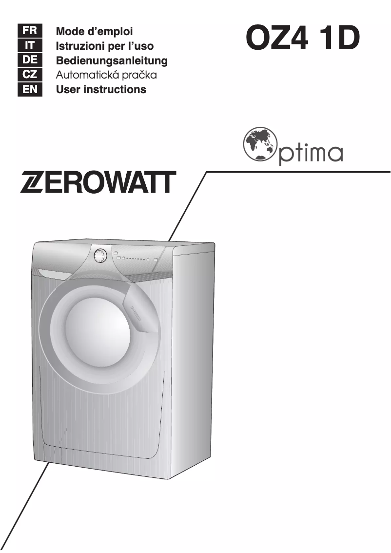 Page n°1 - Manuel utilisateur Zerowatt OZ4 0861D/L-S Optima