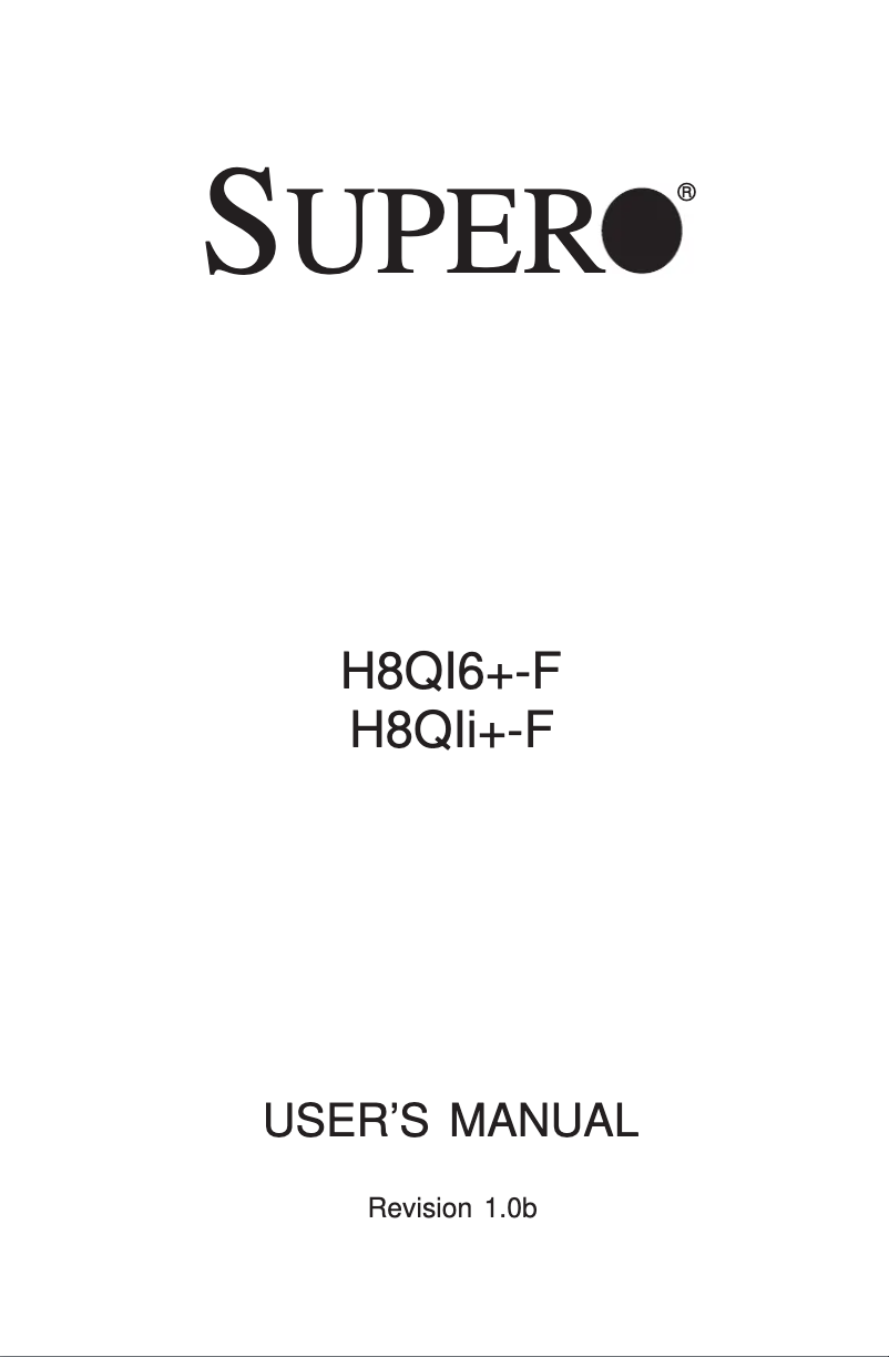 Image de la première page du manuel de l'appareil H8QIi+-F