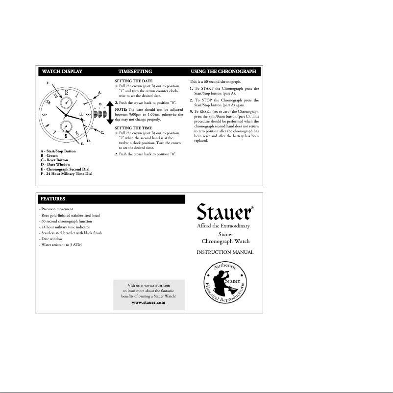 Page n°1 - Manuel utilisateur Stauer 42976