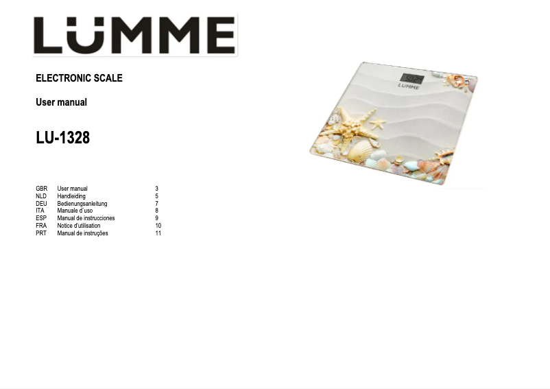 Page 1 de la notice Manuel utilisateur LUMME LU-1328