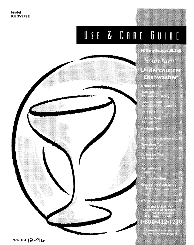 Image de la première page du manuel de l'appareil Sculptura KUDV24SEWH2