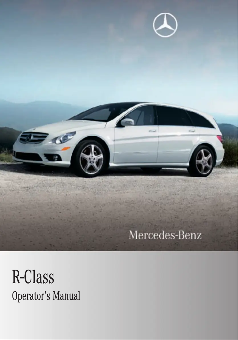 Page 1 de la notice Manuel utilisateur Mercedes-Benz R-Class (2010)